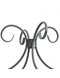 Letto a Baldacchino Grigio in Metallo 120x200 cm