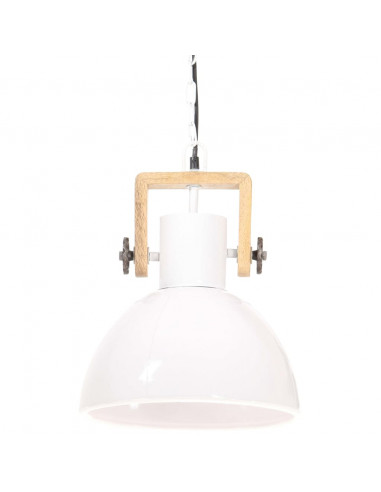 Lampada a Sospensione Industriale 25 W Bianca Rotonda 30 cm E27