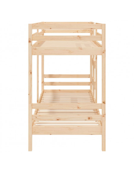 Letto a Castello 80x200 cm in Legno Massello di Pino