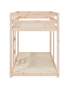 Letto a Castello 80x200 cm in Legno Massello di Pino