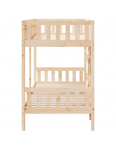 Letto a Castello 90x190 cm in Legno Massello di Pino