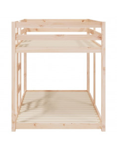 Letto a Castello 90x190 cm in Legno Massello di Pino