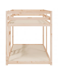 Letto a Castello 90x200 cm in Legno Massello di Pino