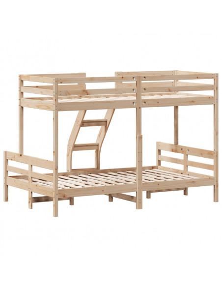 Letto a Castello 90x200/120x200 cm in Legno Massello di Pino