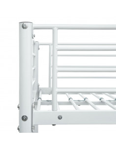 Letto a Castello Bianco in Metallo 140x200 cm/90x200 cm