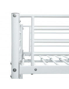 Letto a Castello Bianco in Metallo 90x200 cm