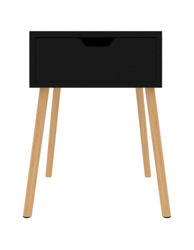 Comodini 2 pz Nero Lucido 40x40x56 cm in Legno Multistrato