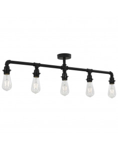 Lampadario Nero per 5 Lampadine E27 2