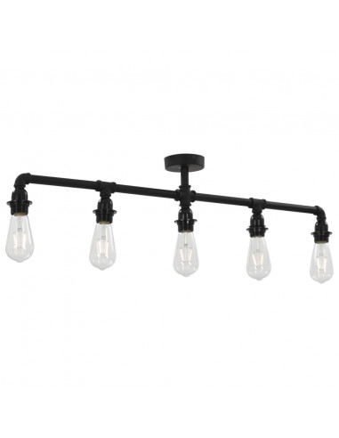 Lampadario Nero per 5 Lampadine E27