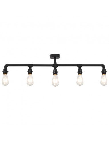 Lampadario Nero per 5 Lampadine E27