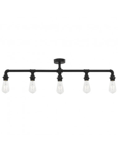 Lampadario Nero per 5 Lampadine E27