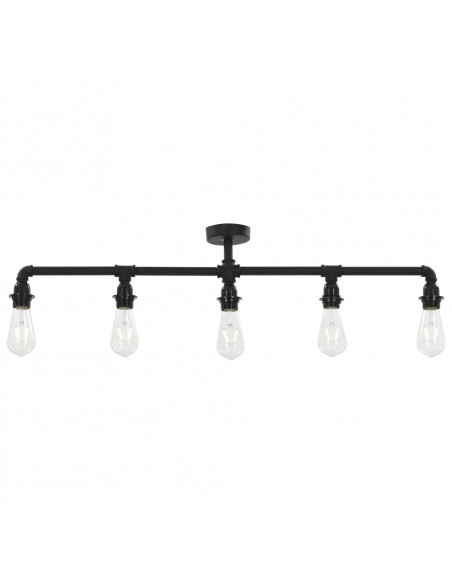 Lampadario Nero per 5 Lampadine E27