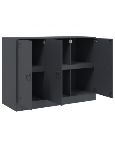 Credenza Antracite 99x39x73 cm in Acciaio