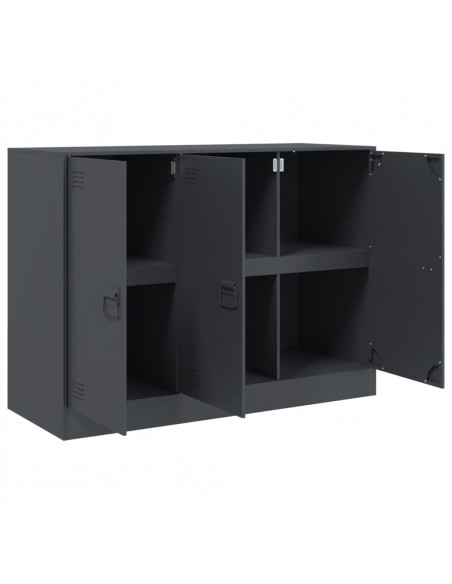 Credenza Antracite 99x39x73 cm in Acciaio