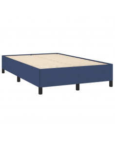 Letto a Molle con Materasso e LED Blu 120x190 cm in Tessuto