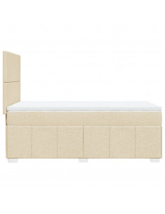 Giroletto a Molle con Materasso Crema 100x200 cm in Tessuto 2