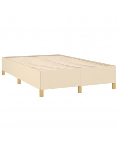 Letto a Molle con Materasso e LED Crema 120x190 cm in Tessuto