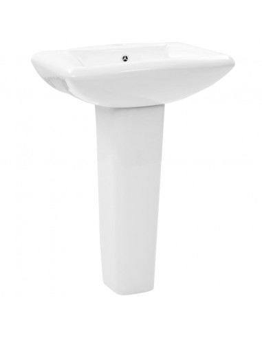 Lavandino a Colonna in Ceramica Bianca 580x470x200 mm