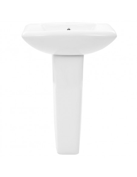 Lavandino a Colonna in Ceramica Bianca 580x470x200 mm
