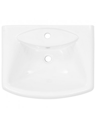 Lavandino a Colonna in Ceramica Bianca 580x470x200 mm