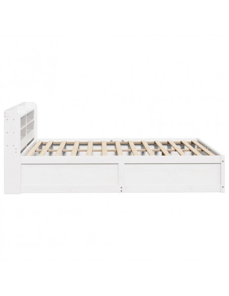 Giroletto con Testiera Bianco 150x200 cm Legno Massello di Pino