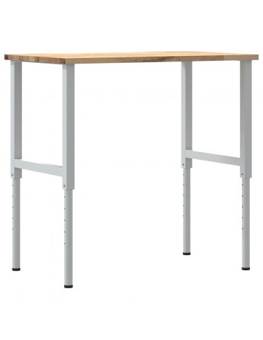 Banco da Lavoro 100x60x(71,5-98) cm Legno Massello Rovere