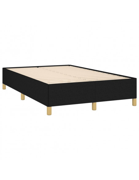 Letto a Molle con Materasso e LED Nero 120x190 cm in Tessuto