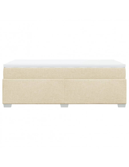 Giroletto a Molle con Materasso Crema 80x200 cm inTessuto