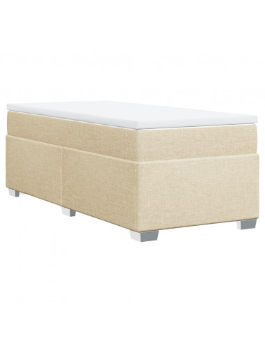 Giroletto a Molle con Materasso Crema 80x200 cm inTessuto