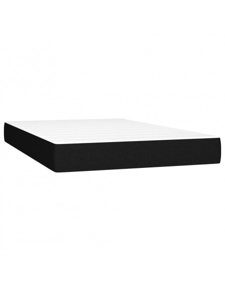 Letto a Molle con Materasso e LED Nero 120x200cm in Tessuto