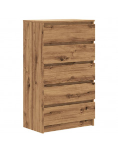 Cassettiera Rovere Artigianale 60x36x103cm in Legno Multistrato 2