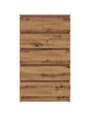 Cassettiera Rovere Artigianale 60x36x103cm in Legno Multistrato