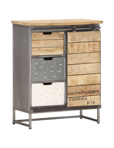 Credenza 60x30x70 cm in Legno Massello di Mango