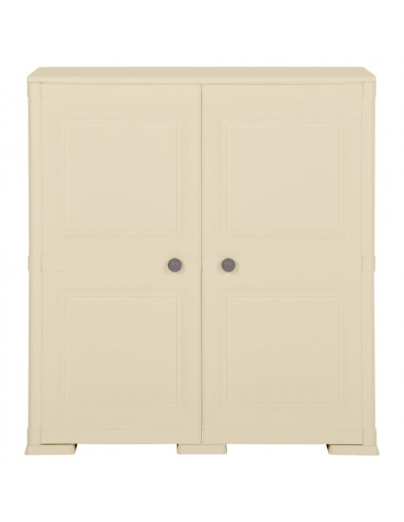 Armadietto in Plastica 79x43x85,5cm Effetto Legno Bianco Angora