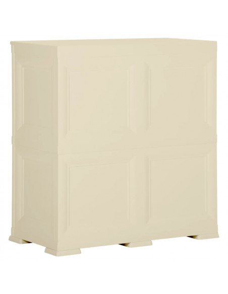 Armadietto in Plastica 79x43x85,5cm Effetto Legno Bianco Angora