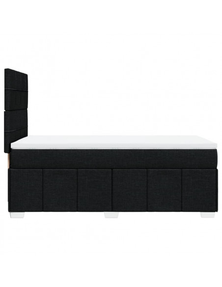 Giroletto a Molle con Materasso Nero 90x200 cm in Tessuto