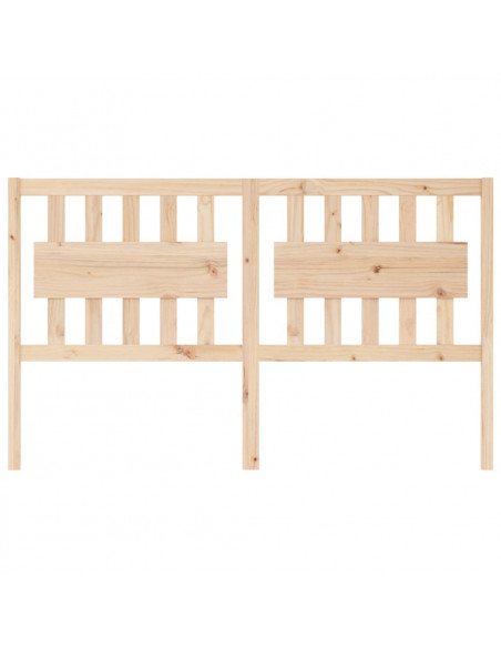 Testiera per Letto 165,5x4x100 cm in Legno Massello di Pino