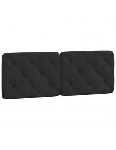 Cuscino Testiera Nero 140 cm in Velluto 2