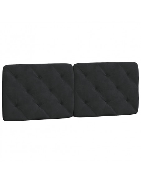 Cuscino Testiera Nero 140 cm in Velluto