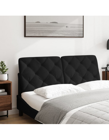 Cuscino Testiera Nero 140 cm in Velluto