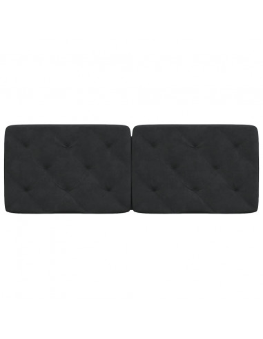 Cuscino Testiera Nero 140 cm in Velluto