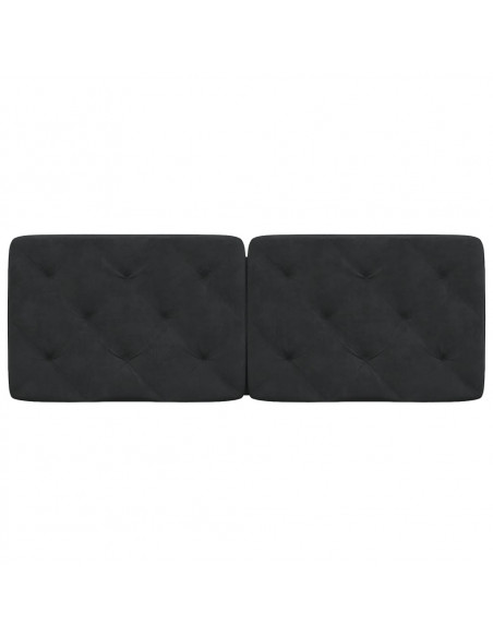 Cuscino Testiera Nero 140 cm in Velluto