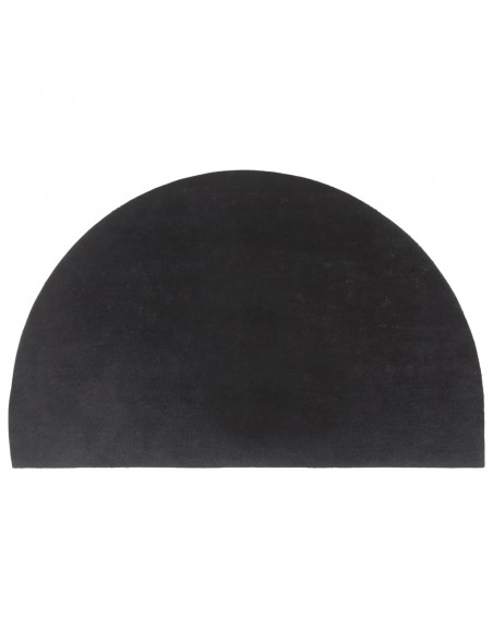 Zerbino Grigio Scuro Mezzo Rotondo 50x80 cm Fibra di Cocco