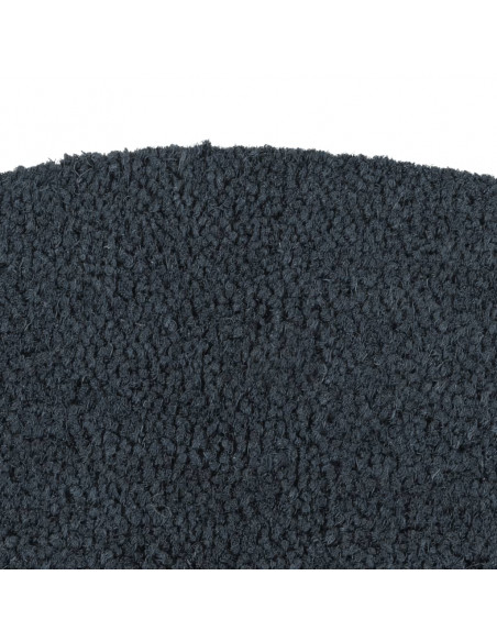 Zerbino Grigio Scuro Mezzo Rotondo 50x80 cm Fibra di Cocco