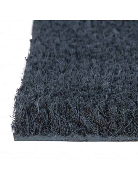 Zerbino Grigio Scuro Mezzo Rotondo 50x80 cm Fibra di Cocco