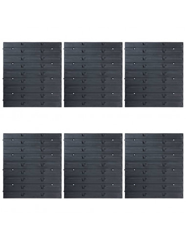 Kit Contenitori di Stoccaggio 96 pz con Pannelli a Parete Blu