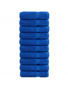 Asciugamani da Doccia 10 pz Blu 70x140 cm 600gsm 100% Cotone 2