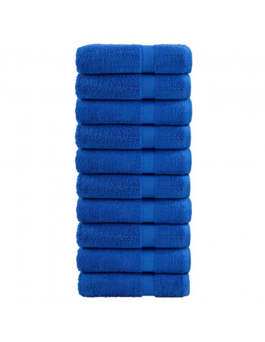 Asciugamani da Doccia 10 pz Blu 70x140 cm 600gsm 100% Cotone