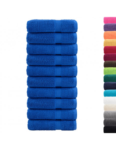Asciugamani da Doccia 10 pz Blu 70x140 cm 600gsm 100% Cotone