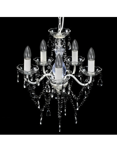 Lampadario con 5 Lampadine Trasparente